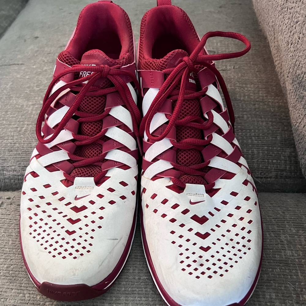 Nike Burgundy and White Athletic Shoes